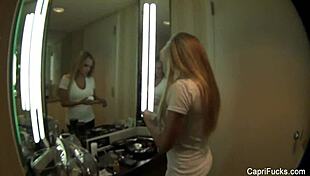 capri cavanni strips backstage and rips clothes off her big tits