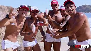 Orgia Gostosa Na Praia With Double Penetration And Monster Cock