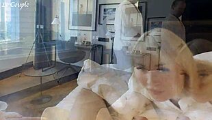 swingers in hotel room, early morning fun with tattoos