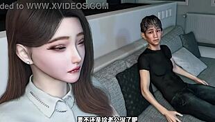 Horny Asian Slut Cheats With Monster Cock, Squirts Hard In 3D!