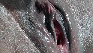 squirty waterfall from fucking ass with dildo