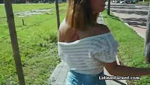 Super cute latina amateur navigates her first casting interview