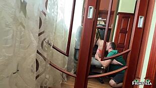 Stepmom Gets Creampie In Pussy Before Stepson Helps With Computer