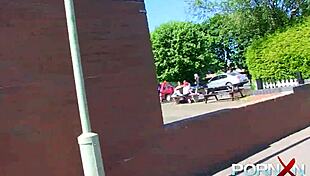 Redhead Ebony Goddess Pisses Nude Outdoors In Public