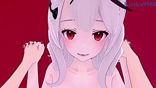 Sakamata Chloe and Takane Lui's intense hentai sex