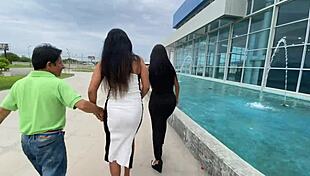 Celebrating New Year And Birthday With Homemade FFM Threesome Delight