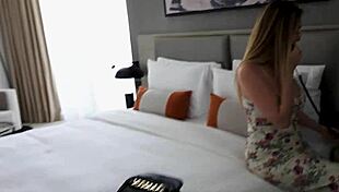 stepmom and son act crazy in hotel room roleplay.