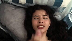 Stepsister Gives Blowjob At Home