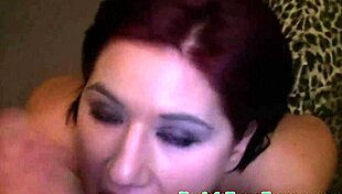 Hot redhead enjoys her creamy facial