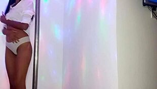 Skinny brunette student bribes teacher on halloween for sex!