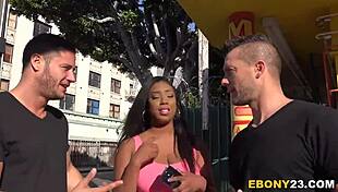 busty ebony lisa tiffian enjoys group fun