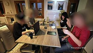 Pulled giant cock in restaurant feels extreme