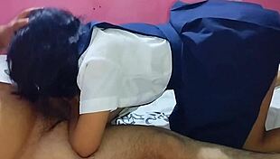 Help Me Make My Quiet Latina Student Moan with Blowjob and Creampie