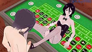 rukia kuchiki and yoruichi shi in bunny girl intense sex bleach hentai