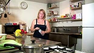 Horny housewife drills soaking wet pussy to climax for you