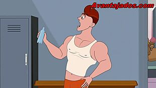 Cartoon Muscular Slut Fucks In Academy 😏