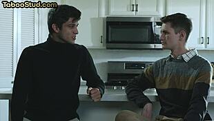 hairy stud barebacked in foot fetish threesome with twinks