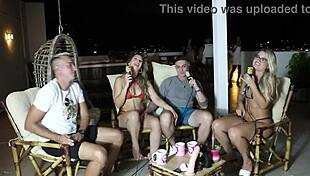 Elo Cardone And Victor Mustang In Sheer Red Glamour