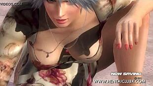 Sexy christie shows off her ecchi dress