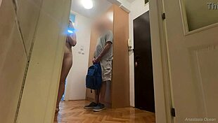 I screwed a cute delivery guy while hubby was out. Wild sex!