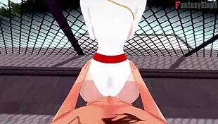 I watch Power Girl get fucked by two super men in this wild fantasy hentai.