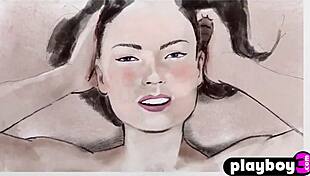 Stunning Brunette Model Undresses Outdoor in Lingerie