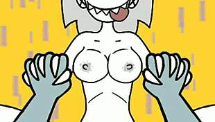 Rrooutti riding monster cock in anime hentai