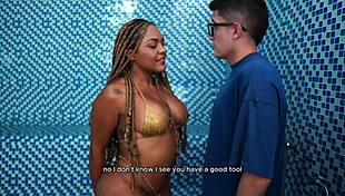 my best friend's son and i fuck in the sauna