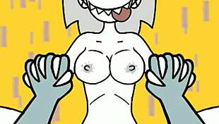 Rrooutti riding monster cock in anime hentai