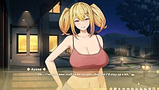 SUMMER CLOVER HAREM HENTAI GAME EP 6 THE BIG BLONDE STEP SISTER RIDES MY GIANT COCK AT NIGHT