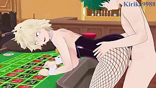 mitsuki bakugo and kyoka jiro engage in bunny girl intense sex with izuku midoriya, featuring creampie and big tits in this my hero academia hentai