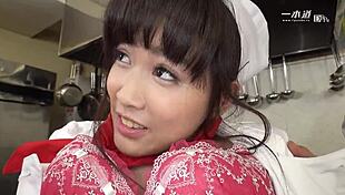 Japanese Housewife Working at Diner Gets Wild with Blowjob Action