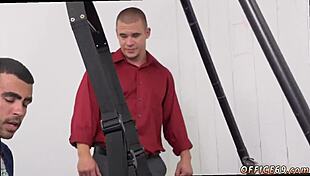 Gay redhead twink has sex in a fun romp swing