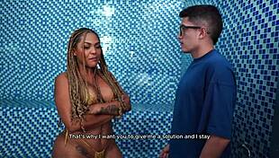 my best friend's son and i fuck in the sauna