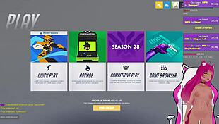 vtuber lewdneko gets spanked playing overwatch in hentai anime