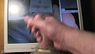 Horned gods pay cum tribute to pinkbunny in homemade scenes.