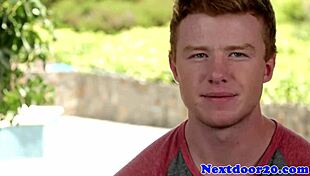 i love this muscular redhead gay hunk jerking off solo