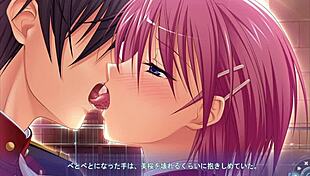 Kisaki Mio em cenas lésbicas passionais em Valkyrie Drive.