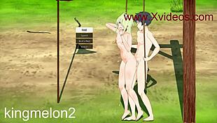 Playing hentai game mad island with pussy scenes!