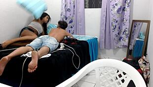 Young interracial stud pounds big ass in doggystyle assfucking with monster cock.