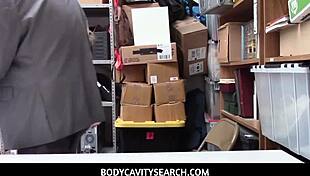 thief ariel mcgwire gets banged hard by lp officer in body cavity search!