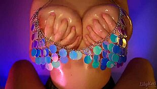 Beautiful ASMR video for relaxation and pleasure with big natural tits