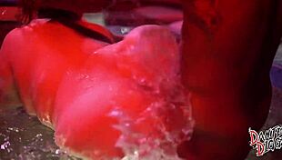 BBW hotwife Kinky Katie gets rough BBC in jacuzzi on holiday. Muscular guy pounds her big pussy hard.