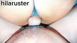 Mother-in-law's big black ass gets creampied by huge cock in intense fucking session