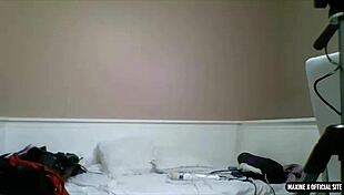 busty maxine x performs solo dildo fucking her twat