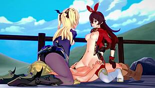 Genshin Impact Two Archer Girls Engage In 3d Hentai Uncensored