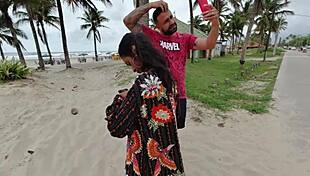 Taking The Young Carioca To The Beach For A Couple's Adventure.