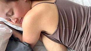 Lactating Step Mom Red Eviee Gets Intense Sex During Nap in POV Fantasy.