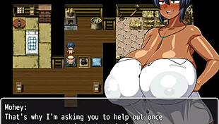 tanned girl natsuki gets a massive facial cumshot from stranger in hentai game