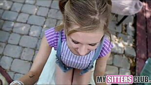 caught tiny babysitter masturbating then fucked her